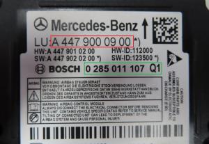 Mercedes - Vito W447 vanaf 2014 airbagmodule reparatie